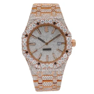 Alluring 41MM Full Rose Tone Diamond Watch