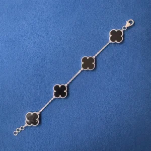 Black Clover Bracelet 18KT White Gold