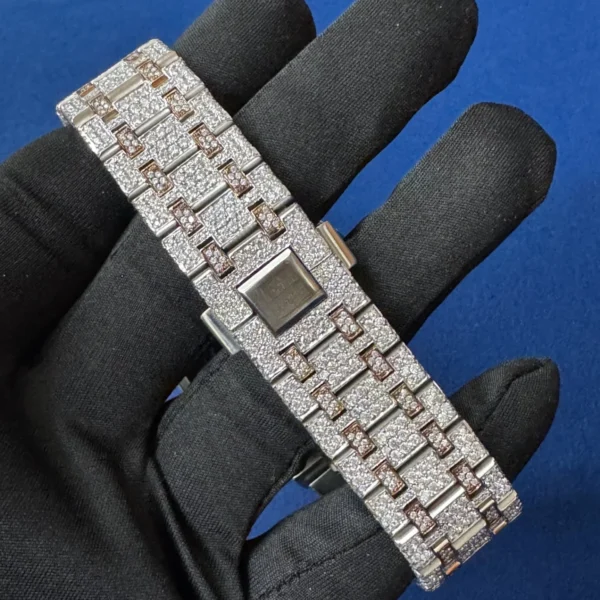 VVS lab Diamond Bust Down automatic Hip Hop Watch - Image 6