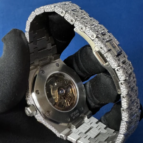 Iced out customize VVS lab Diamond Bust Down Hip Hop Watch - Image 5