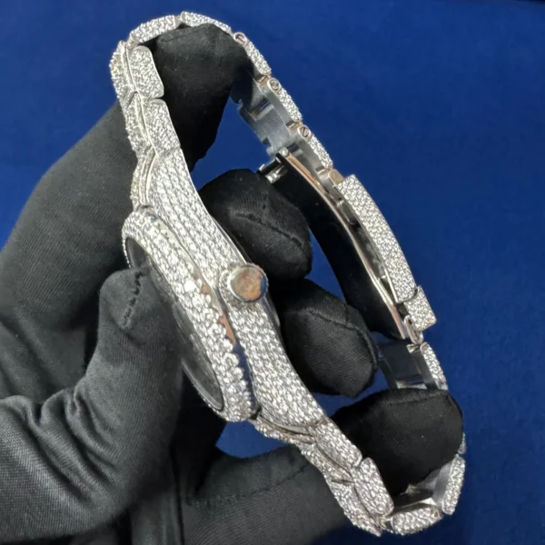 Full Iced Out Lab Grown Diamond Watch For Men - Image 4