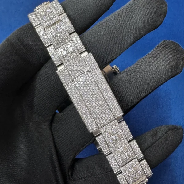 Full Iced Out Lab Grown Diamond Watch For Men - Image 6