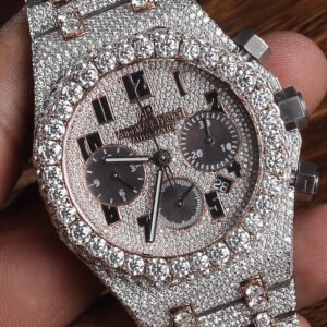 Audemars Piguet Swiss Eta Movement Rose Gold Full Iced Out...