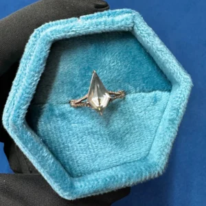 2.5CT Salt And Paper Kite Cut 14K Rose Gold Wedding anniversary Ring